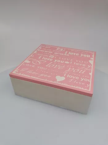 Drevený box Provensal 20x20x7,5 cm
