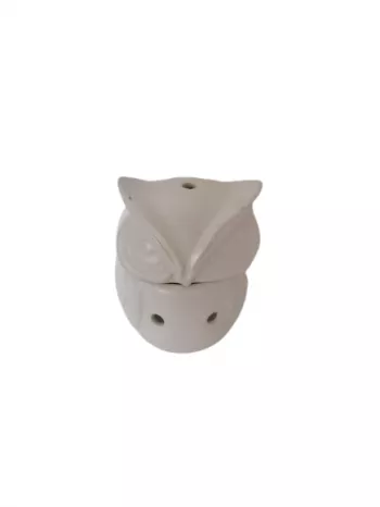 Dekoračná aromalampa, biela, sova. 15 cm
