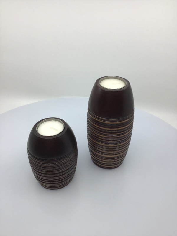 Drevený svietnik na čajovú sviečku , 6,5c10,5 cm