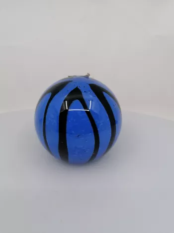 Sklenená dekoračná guľa, modrá, 8 cm