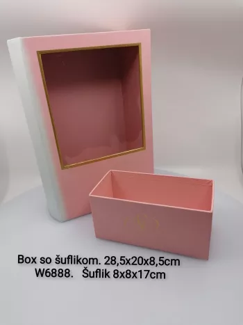 Flowerbox so šuflíkom, ružový
