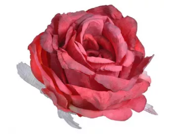 Umelý kvet hlava ruže červená, 6 ks, 11cm