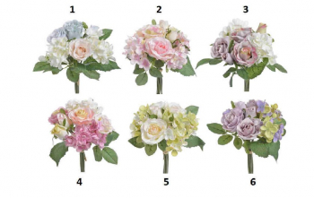 Umelá kytica ruže rôzne druhy 25cm