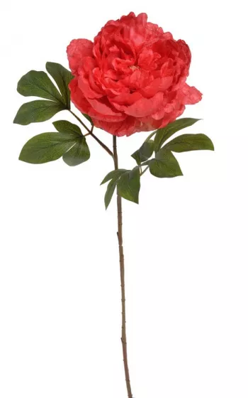 Umelý kvet pivónie červený 71cm