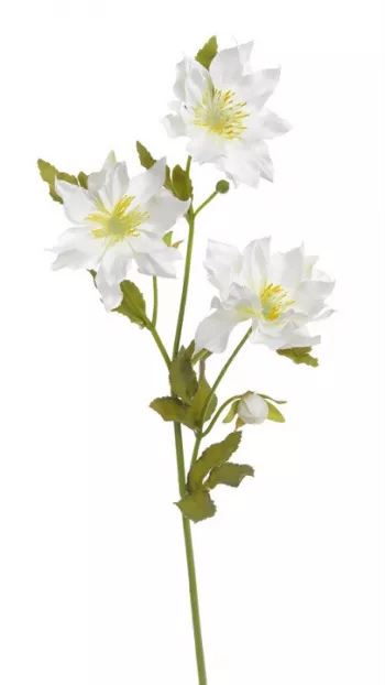 Umelý kvet Klematis, biely, 44 cm
