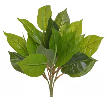 Dekoračný list, fikus, zelený, 5 výhonkov, 43 cm