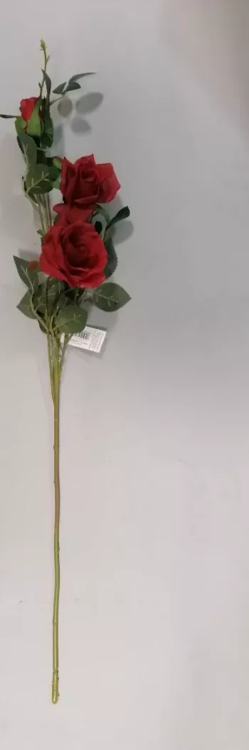 Dekoračný vetva ruží, červená , 50 cm